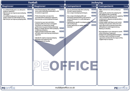 Football Jockeying Assessment Sheet