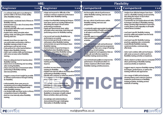 HRE Flexibility Assessment Sheet