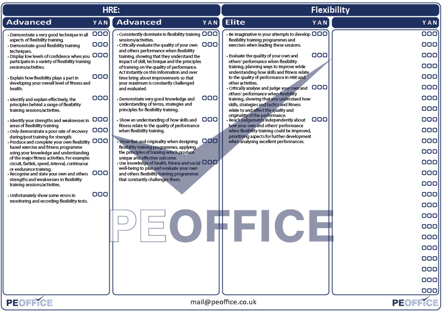 HRE Flexibility Assessment Sheet