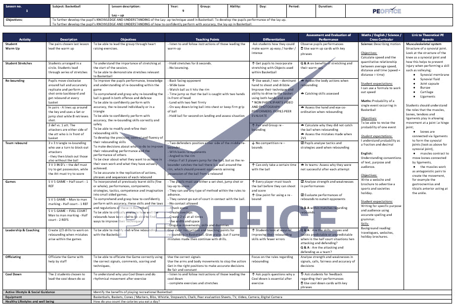 KS3 Basketball Lesson Plans