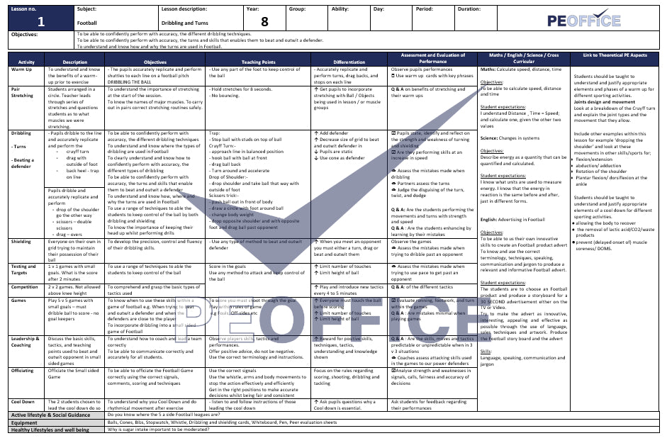 KS3 Football Lesson Plans