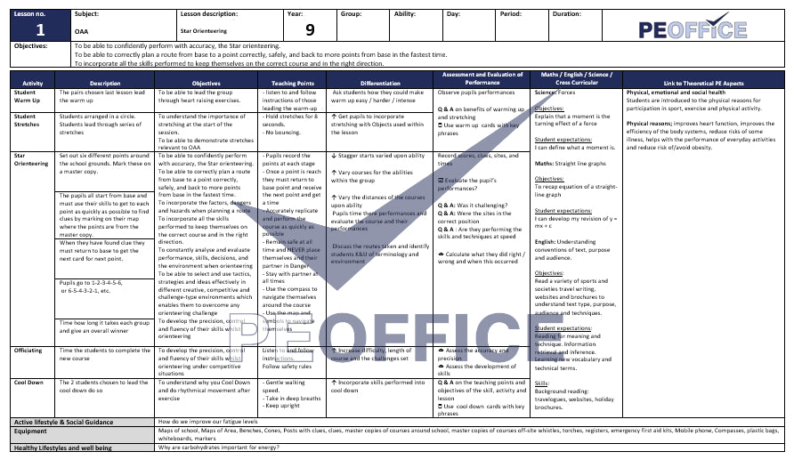 OAA Lesson Plans