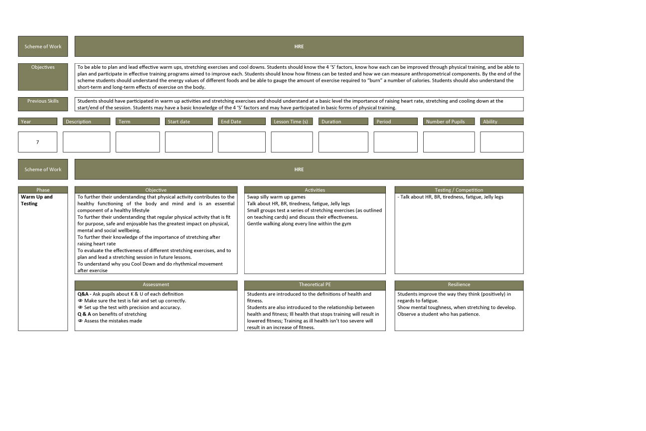 HRE Scheme of Work (KS3)
