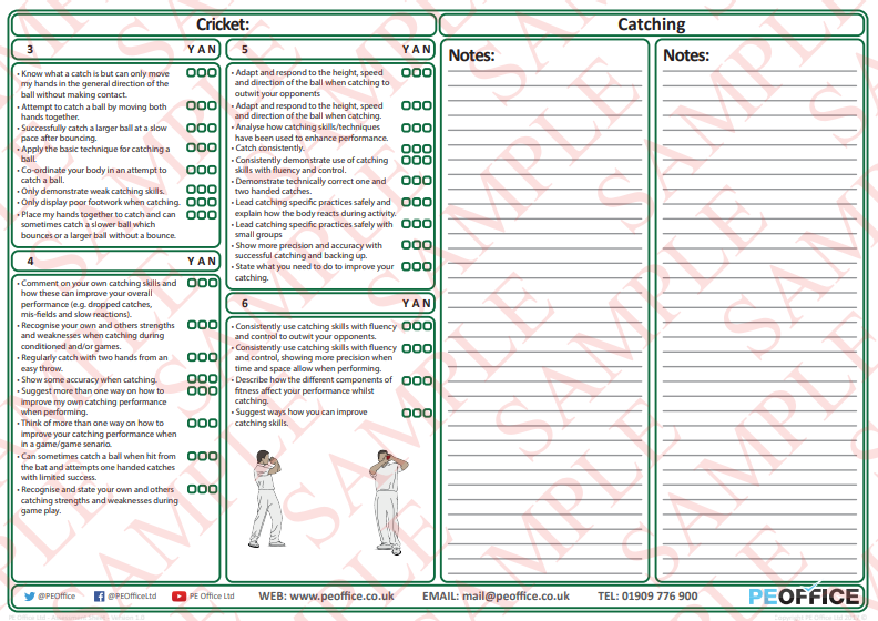 Cricket - Evaluation Sheet - Catching