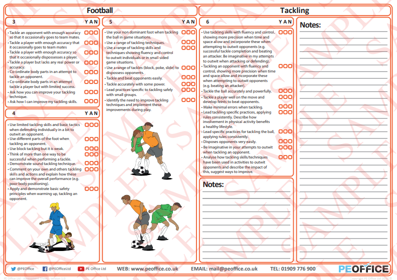 Football - Evaluation Sheet - Tackling
