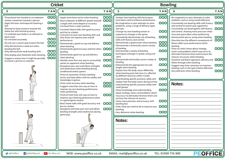 Cricket - Evaluation Sheet - Bowling