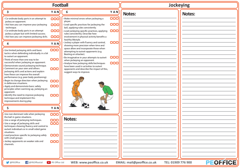 Football - Evaluation Sheet - Jockeying