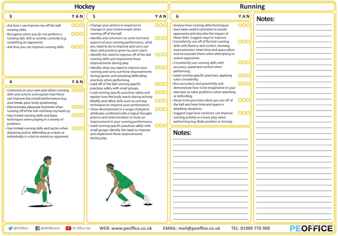 Hockey - Evaluation Sheet - Running